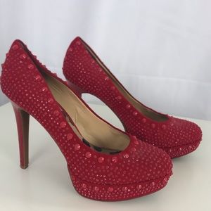 Studded Red Heels